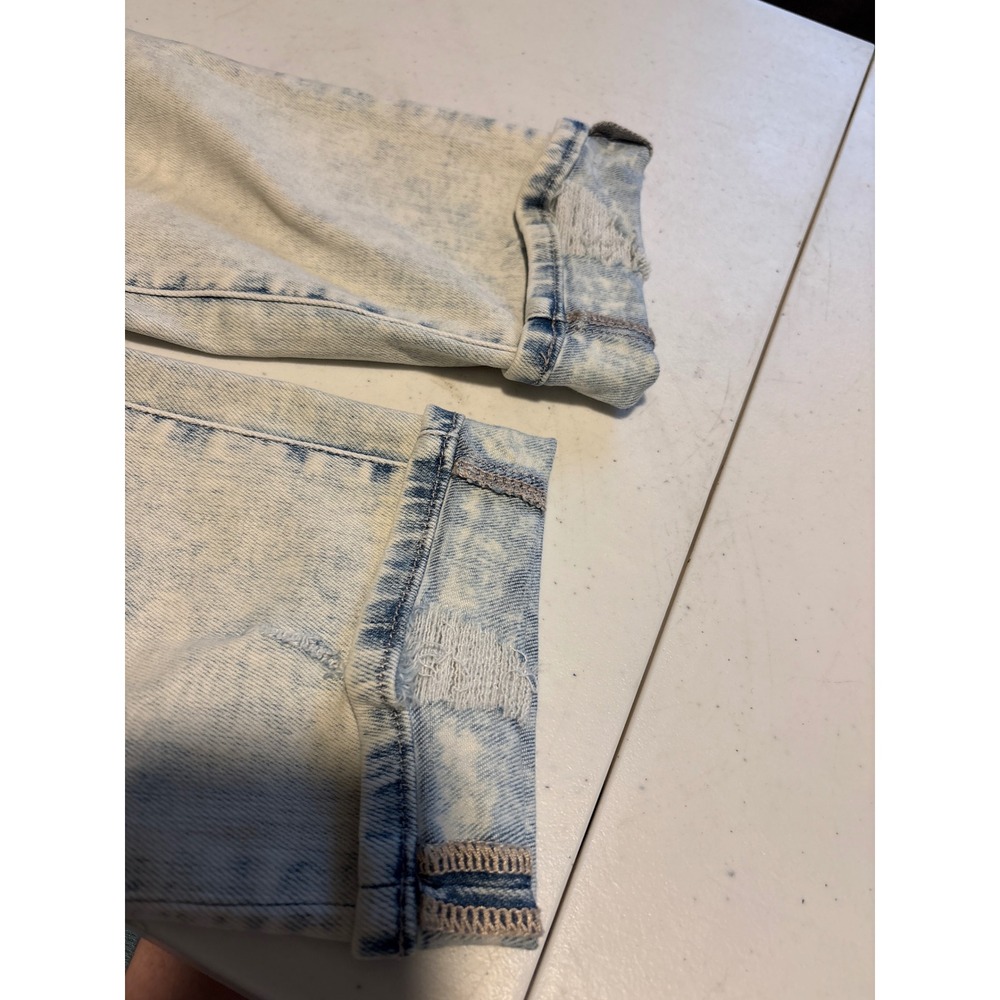Risen Jeans Womens 7/28 Light Acid Wash High Rise Slim Fit Distressed Denim - Picture 9 of 9